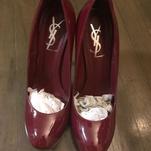 Red YSL Pumps